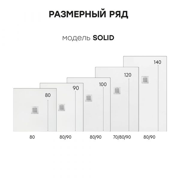 Душевой поддон Starohome Solid 25784886 120x100 см белый матовый
