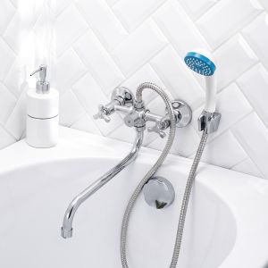 Смеситель для ванны с душем РМС SL143-143 хром