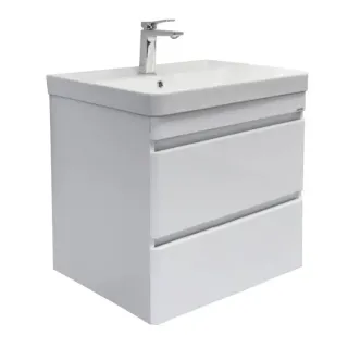 Тумба под раковину Comforty Енисей-70П2 00-00021338 белый глянец