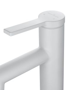 Смеситель для раковины Wonzon & Woghand WW-H1017-MW с функцией полоскания белый матовый
