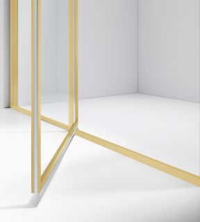 Душевой уголок Vincea Slim 8mm VSR-4SLP9012CLG, 1200*900, брашированное золото, стекло прозрачное