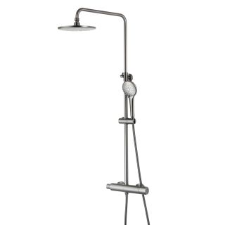 Душевая стойка Lemark Bronx LM3770GM с термостатом графит Душевая стойка Lemark Bronx LM3770GM с термостатом графит