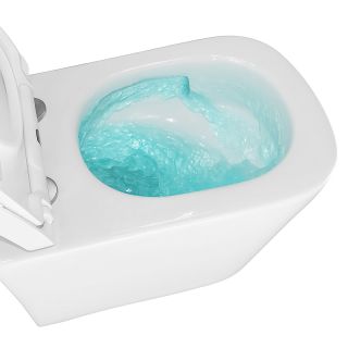 Унитаз подвесной Azario Vesper AZ-1373WH безободковый торнадо белый