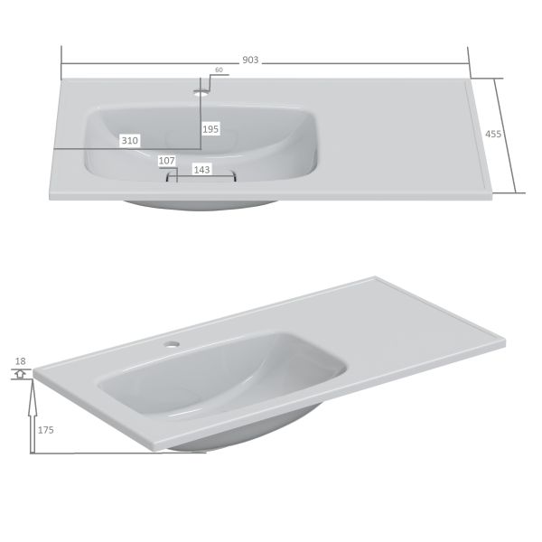 Раковина Санта Венера 900173 90 см