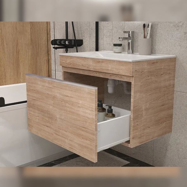 Тумба под раковину подвесная Velvex Pulsus tp.PUL.PUL.70.1Y дуб сонома, 70 см