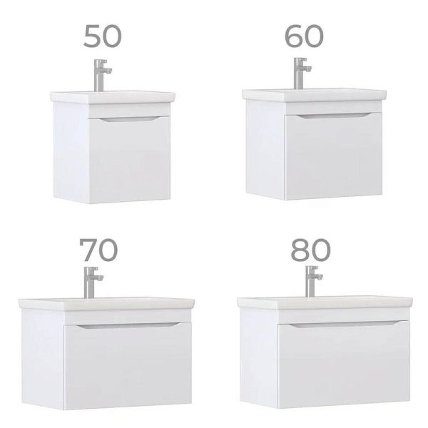 Тумба под раковину подвесная Vigo Grani 165 70 см белый