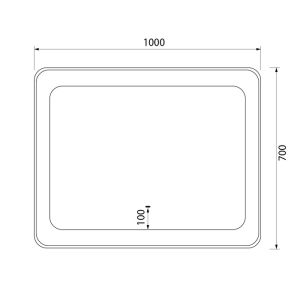 Зеркало с подсветкой IDDIS Esper ESP1000i98 100см белый матовый