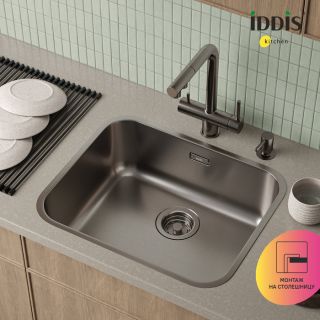 Кухонная мойка IDDIS Мейт (Mate) MAT53GMi77 53 см графит матовый
