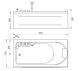 Акриловая ванна Gemy G9006-1.7 B L 172x77x65 Акриловая ванна Gemy G9006-1.7 B L 172x77x65