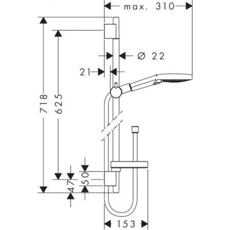 Душевой гарнитур Hansgrohe Raindance Select S 27654000 хром