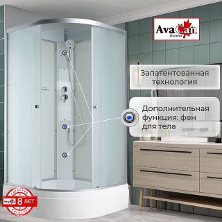 Душевая кабина Avacan C3010N 100x100 см хром