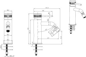 Смеситель для биде Allen Brau Priority 5.31A04-31 черный