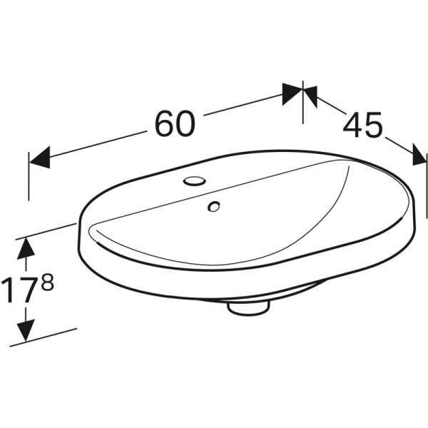 Раковина Geberit Variform 60см 500.732.01.2 белая