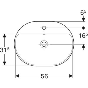Раковина Geberit Variform 60см 500.732.01.2 белая