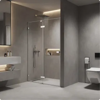 Душевая дверь AQUAme AQM7408-12 120 см профиль хром стекло прозрачное