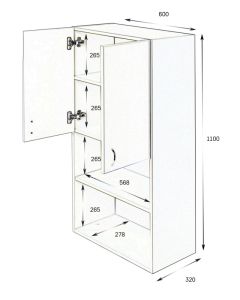 Шкаф Orange Смайл SM-60SR3 белый 60 см