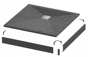Душевой поддон Grossman Strong GR-S29090Q 90x90см графит