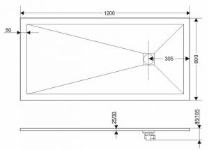 Душевой поддон Grossman Strong GR-S180120Q 120x80см белый