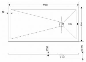 Душевой поддон Grossman Strong GR-S190100Q 100x90см белый