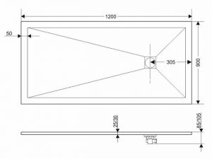Душевой поддон Grossman Strong GR-S190120Q 120x90см белый