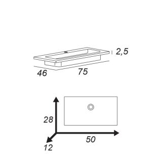 Раковина из искусственного мрамора CEZARES 50169 белый