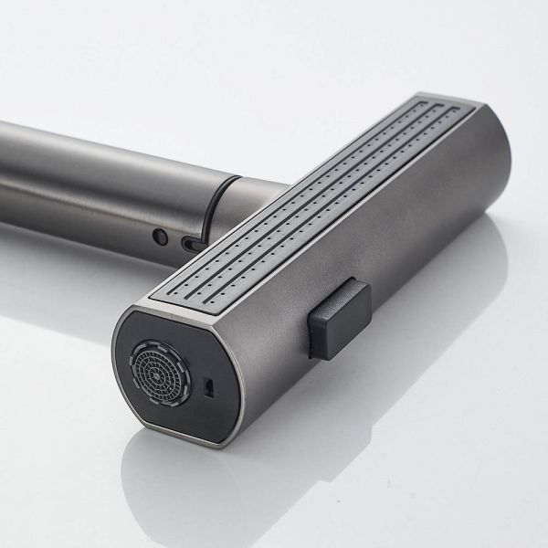 Смеситель для кухни Shevanik S263T с мультифункциональным изливом оружейная сталь