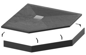 Душевой поддон Grossman Strong GR-S29090D 90x90см графит