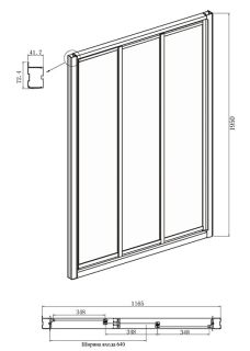 Душевой уголок Ambassador Forsa 17021103NX-70NX 120x70см хром/прозрачное