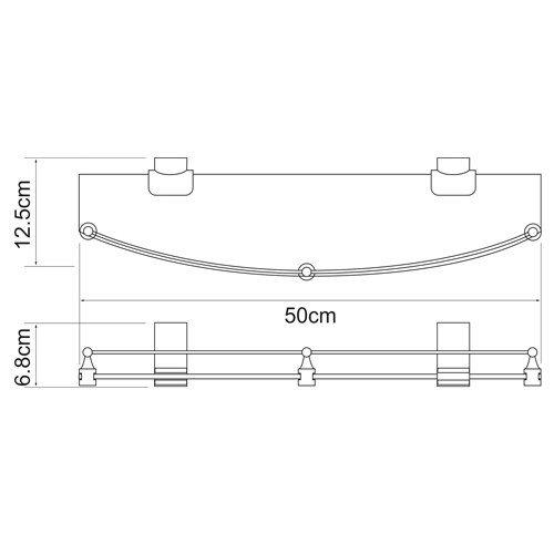 Wasserkraft Leine K-5044WHITE Полка стеклянная