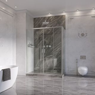 Душевой уголок Ambassador Forsa 17021107AX-110AX 120x110см хром/прозрачное