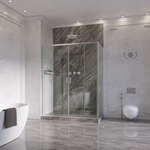 Душевой уголок Ambassador Forsa 17021108AX-120AX 130x120см хром/прозрачное