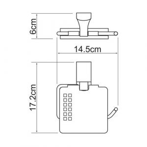 Wasserkraft Leine K-5025WHITE Держатель туалетной бумаги с крышкой