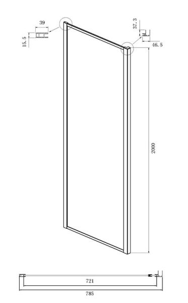 Душевой уголок Ambassador Forsa 17021111AX-80AX 160x80см хром/прозрачное