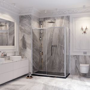 Душевой уголок Ambassador Forsa 17021116AX-80AX 100x80см хром/прозрачное