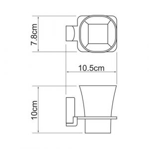 Wasserkraft Leine K-5028 Стакан для зубных щеток стеклянный