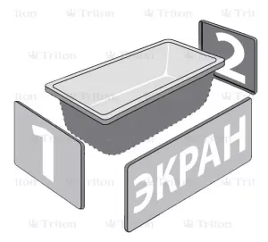 Акриловая ванна Triton Цезарь Щ0000042342 180x80 см на Х-каркасе белый