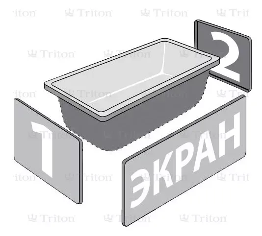 Акриловая ванна Triton Цезарь Щ0000042342 180x80 см на Х-каркасе белый