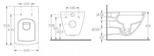 Подвесной унитаз Isvea Purita 10PL02007SV ободковый крышка микролифт белый