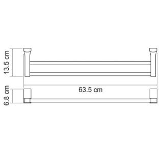 Wasserkraft Leine K-5040WHITE Штанга для полотенец двойная Wasserkraft Leine K-5040WHITE Штанга для полотенец двойная