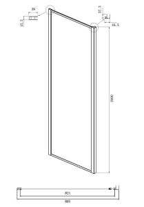 Душевой уголок Ambassador Forsa 17021216AB-90AB 100x90см чёрный/прозрачное