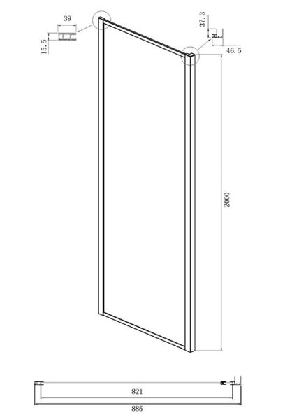Душевой уголок Ambassador Forsa 17021216AB-90AB 100x90см чёрный/прозрачное