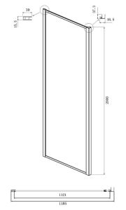 Душевой уголок Ambassador Forsa 17021216AB-120AB 100x120см чёрный/прозрачное