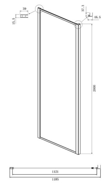 Душевой уголок Ambassador Forsa 17021216AB-120AB 100x120см чёрный/прозрачное