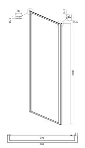 Душевой уголок Ambassador Forsa 17021217AB-80AB 110x80см чёрный/прозрачное