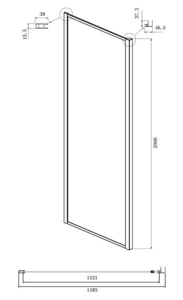 Душевой уголок Ambassador Forsa 17021218AB-120AB 120x120см чёрный/прозрачное