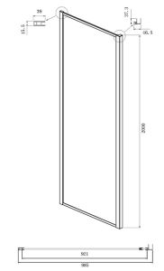 Душевой уголок Ambassador Forsa 17021219AB-100AB 130x100см чёрный/прозрачное
