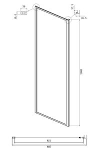 Душевой уголок Ambassador Forsa 17022216ABB-90ABB 100x90см чёрный/тонированное