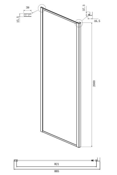 Душевой уголок Ambassador Forsa 17022216ABB-90ABB 100x90см чёрный/тонированное