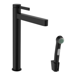 Смеситель для раковины Hansgrohe Finoris 76220670 с гигиеническим душем и донным клапаном Push-Open
