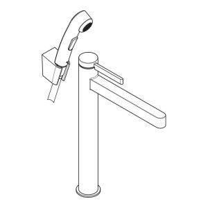 Смеситель для раковины Hansgrohe Finoris 76220670 с гигиеническим душем и донным клапаном Push-Open